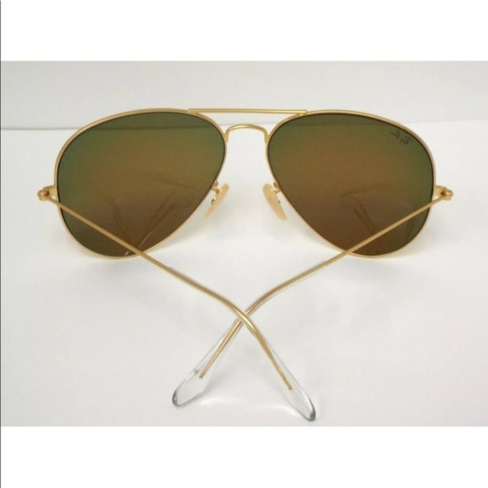 BNWT Rayban Aviator Unisex Gold/Orange mirror 58-14-135 - Picture 4 of 6